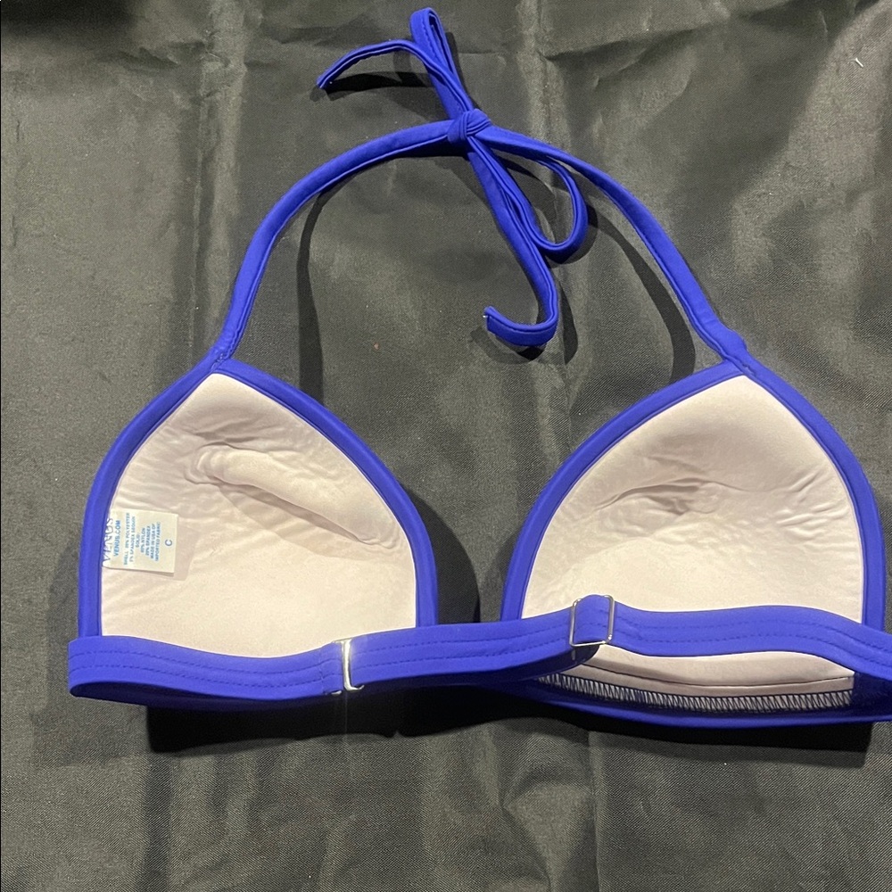 Venus Sequin Halter Bra - Blue - Picture 2 of 3